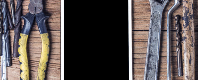 Blank notepad and clever phone used at the office table